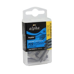 Trucut Alpha Pozi Insert Bit 2 x 25mm Handi Pack