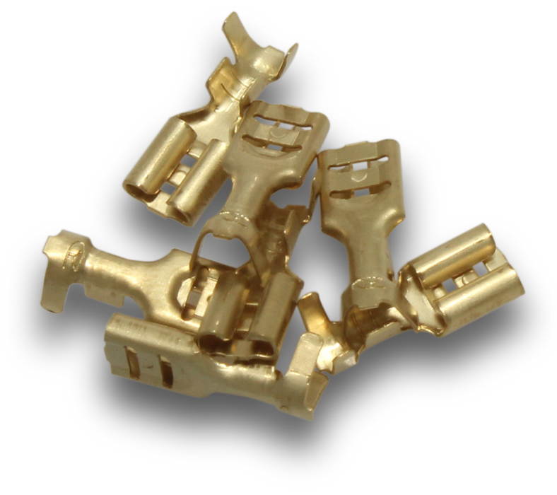 Elecsupp Fem. Quick Connect Brass 4.8mm Wide Slot50pcs