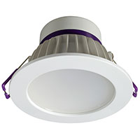 Robus TAYLOR 9W, 92MM CUT OUT, IP44, LED DIM D/L, 3000K 4000K 5000K  6500K c/w Flex & Plug White Trim