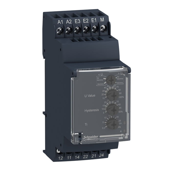 Schneider Harmony, Modular 1-phase voltage control relay, 5 A, 2 CO, range 15..600 V, 24..240 V AC/DC