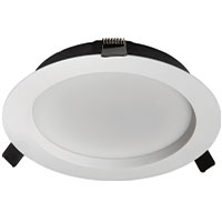 Robus MIRA 18W and 24W dual wattage CCT4 selectable dimmable LED downlight, White, 3000K,4000K,5000K,6500K