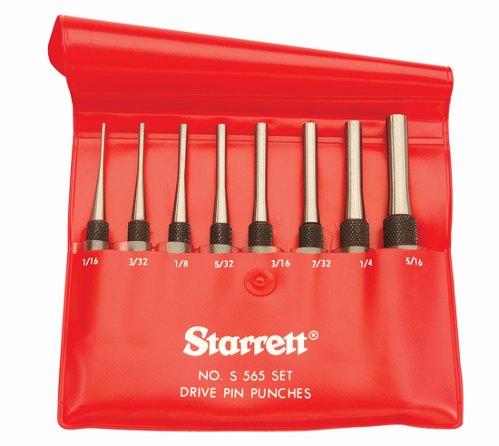 Starrett Starrett 8pce Long Pin Punch Set