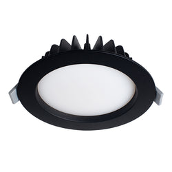 Switch Lighting 12.2W fixed DL, convex opaque, IC-F, 110Deg, Switchable CCT, 90CRI, 300mA dimming driver, textured black