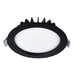 Switch Lighting 12.2W fixed DL, convex opaque, IC-F, 110Deg, Switchable CCT, 90CRI, 300mA dimming driver, textured black