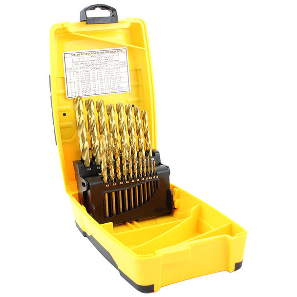 Trucut Alpha  Drill Set Metric Tuff Box 1-10mm