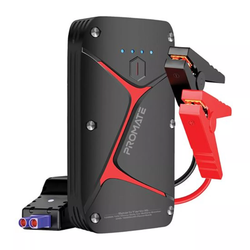 12V IP67 Car Jump Starter with Built-in 16000mAh Powerbank. 80lm LED Flashlight, Damage-free Smart Clamps to Protect against Short Circuits, Micro-USB & USB-C Inputs. 2x USB-A Outputs