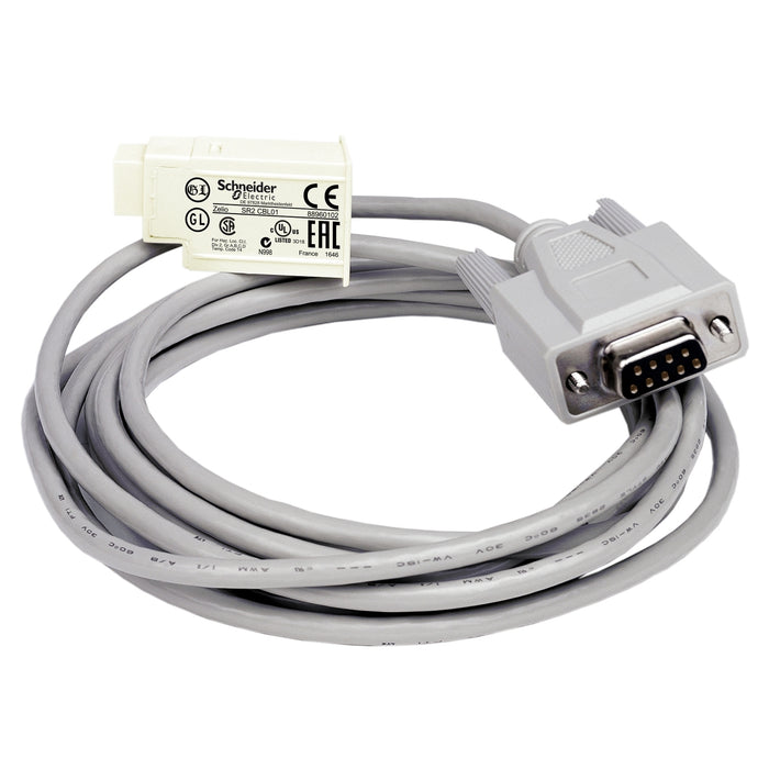 Schneider SUB D 9 pin PC connecting cable, for smart relay Zelio Logic, 3 m