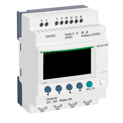 Schneider Modular smart relay, Zelio Logic, 10 I/O, 24 V DC, clock, display