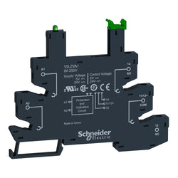 Schneider Harmony, Socket equipped with LED and protection circuit, for  SSL relays, screw connectors, 5/ 24 V DC