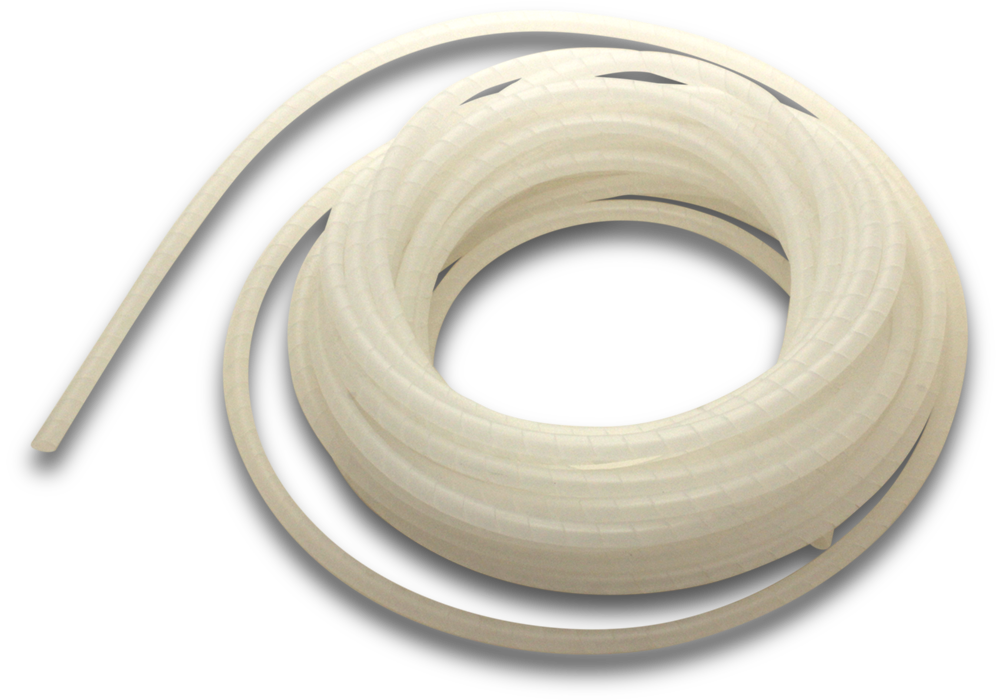 Elecsupp Spiral tie 6mm 10mt coil Whi