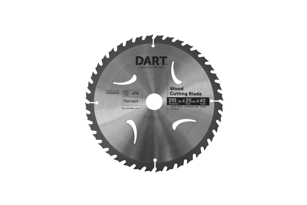 Trucut Dart  Timber Blade 210mm 40T 25mm Bore