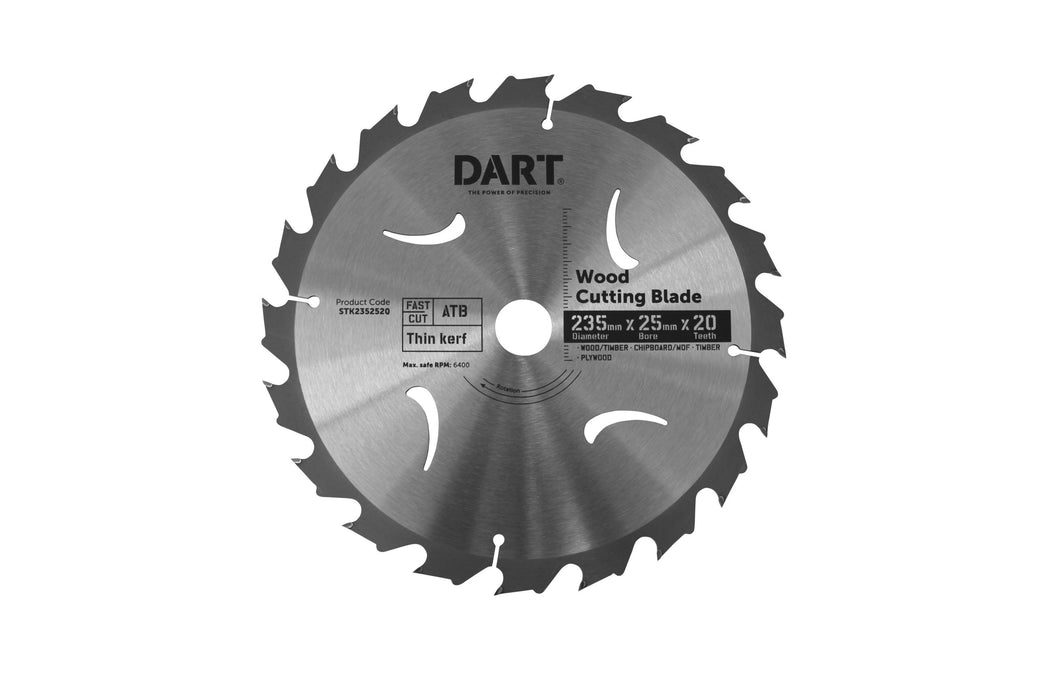 Trucut Dart  Timber Blade 235mm 20T 25mm Bore