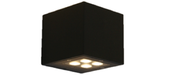 Hugo LED Wall Light 1.2W x 4 3000K Square Box IP65 Black