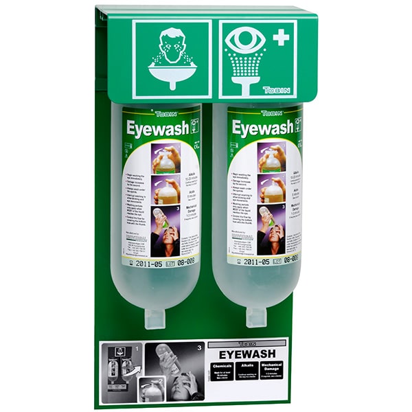 Tobin Wall Stand 2 x 1L Eyewash Bottles, 154/plt