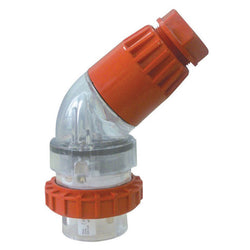 Tradesave  Extension Plug Angled  4 Pin 20A Round. IP66. Stainless Steel cover fastening. Heavy Duty Includes Base