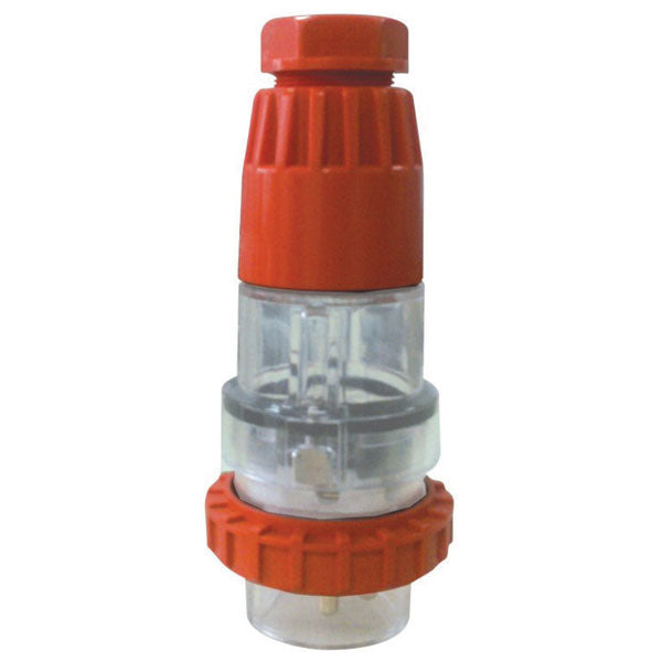 Tradesave  Extension Plug Straight  3 Pin 32A Round . IP66. Stainless Steel cover fastening. Heavy Duty Includes Base