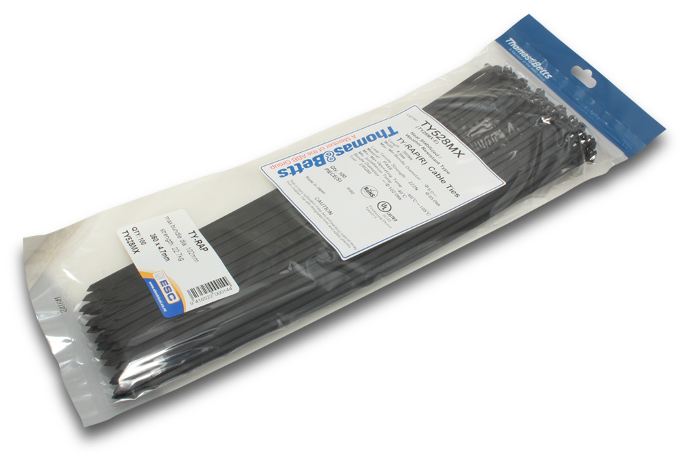 Elecsupp Ty-Rap Cable tie tab black 4.7x360mm