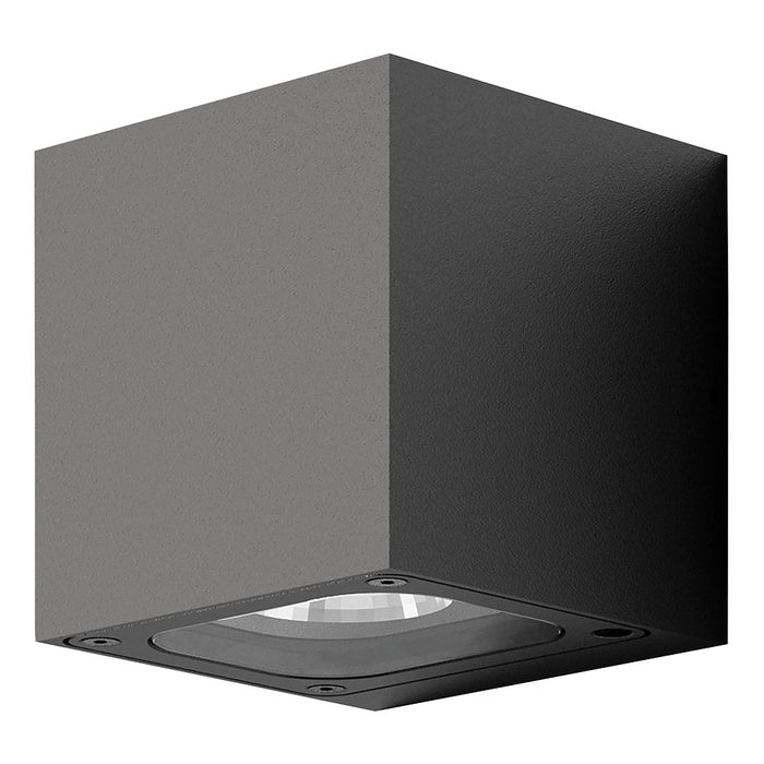 PROLUX LIGHT OUTDOOR WALL 2X6W UP/DN ALU BLK IP54 3K 100X100X100X