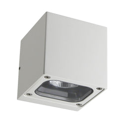 PROLUX LIGHT OUTDOOR WALL 2X6W UP/DN ALU WHT IP54 3K 100X100X100X