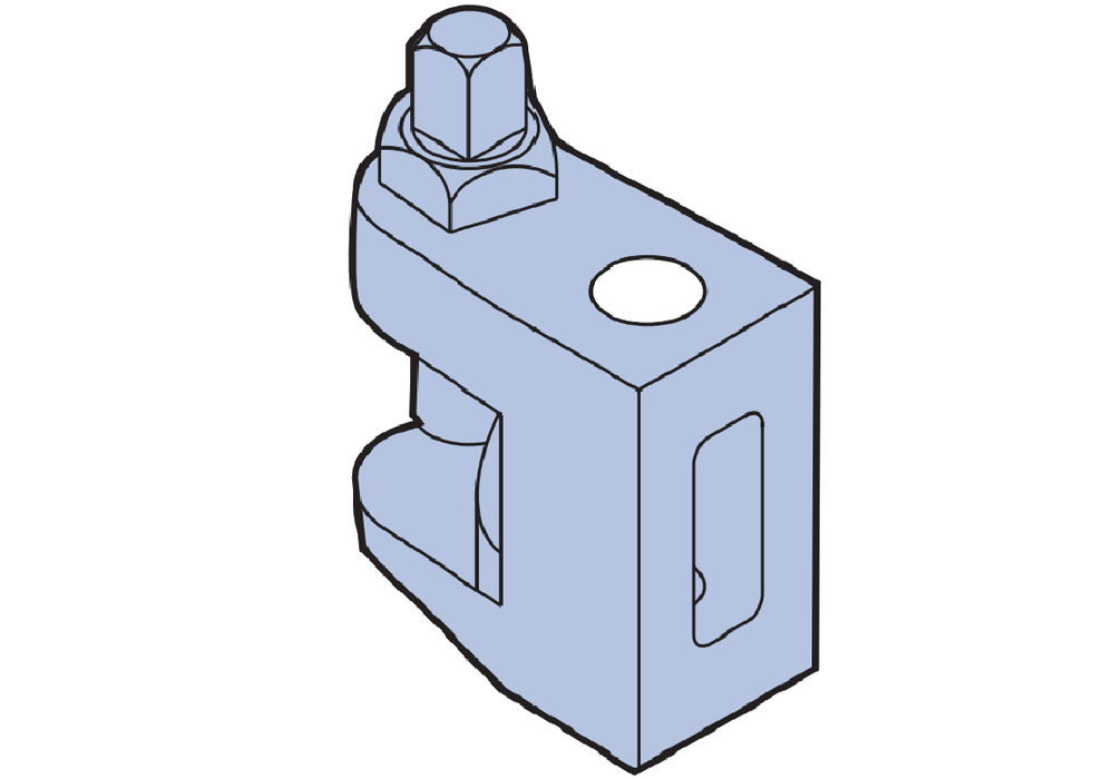 Unistrut 2085257 Flange Clamp 150mm Aluminium AL-FC-AL