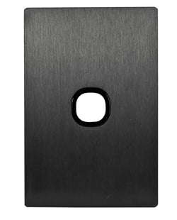 Vynco S/G URBAN 1G SWITCH PLATE ONLY BLACK METAL