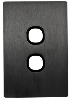 Vynco S/G URBAN 2G SWITCH PLATE ONLY BLACK METAL