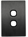 Vynco S/G URBAN 2G SWITCH PLATE ONLY BLACK METAL