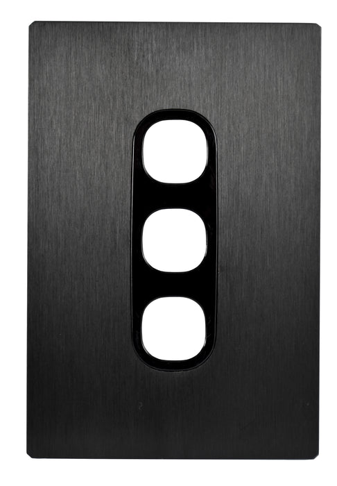 Vynco S/G URBAN 3G SWITCH PLATE ONLY BLACK METAL