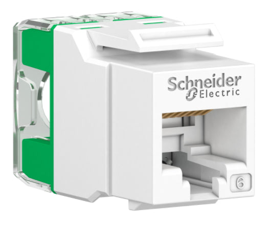 Schneider Actassi RJ45 JACK CAT6 UTP KEYSTONE WHITE