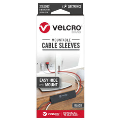 CDL Velcro Mountable Cable Sleeves 203x120mm 2x Sleeve Pack Black