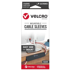 CDL Velcro Mountable Cable Sleeves 304x146mm 2x Sleeve Pack Black