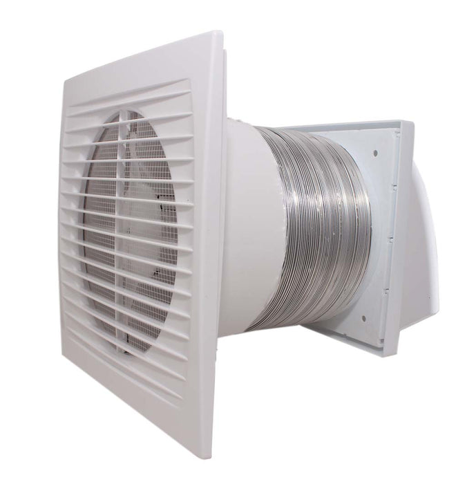 ESC Vents 125mm "S" Through wall fan pack c/w Weather cowl