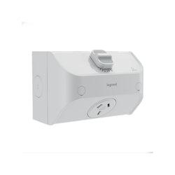 Legrand HPM AQUA LIFE SINGLE PPOINT 10A IP53 SURFACE MOUNT LIMESTONE GY