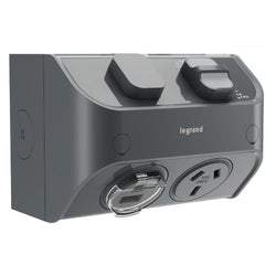 Legrand HPM AQUA LIFE SGPO w USB CH. TYPE A 2.4AC 15W 2 PORTS CEME GREY