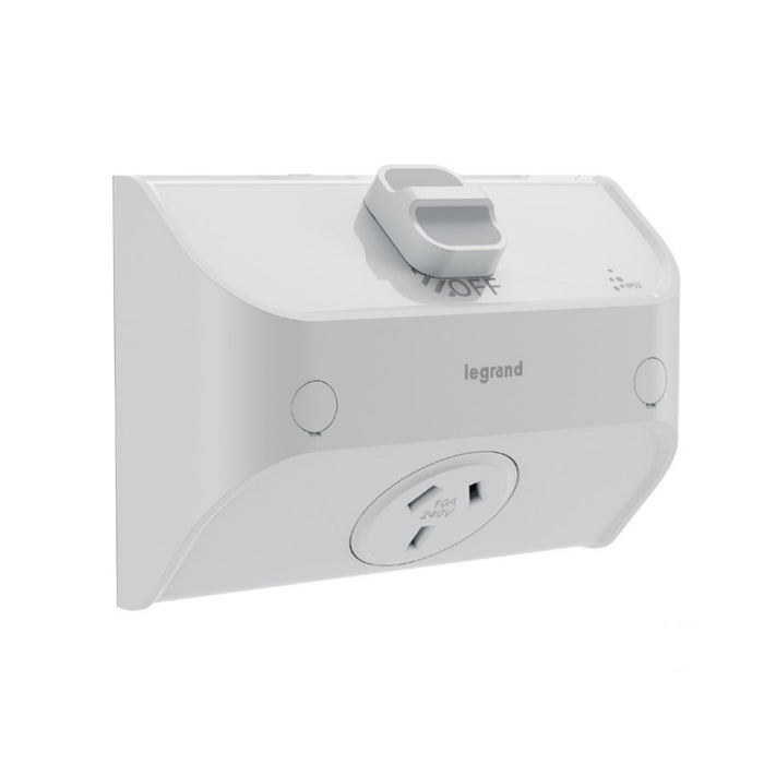 Legrand HPM AQUA LIFE SINGLE POWERPOINT 10A IP53 FLUSH MOUNT LIMESTN GY