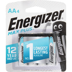 Energizer E000000600 Battery 1.5V AA Size Alkaline Max Plus 4 Pack