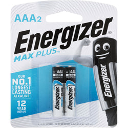 Energizer E000001000 Battery 1.5V AAA Size Alkaline Max Plus 2 Pack