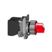 Schneider Harmony XB4, Illuminated selector switch, metal, red, 22mm, 3 positions, stay put, 24 V AC/DC, 1 NO + 1 NC