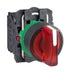 Schneider Harmony XB5, Illuminated selector switch, plastic, red, 22mm, 3 positions, stay put, 24 V AC/DC, 1 NO + 1 NC