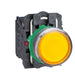 Schneider Harmony XB5, Illuminated push button, plastic, flush, orange, 22mm, spring return, 24 V AC/DC, 1 NO + 1 NC