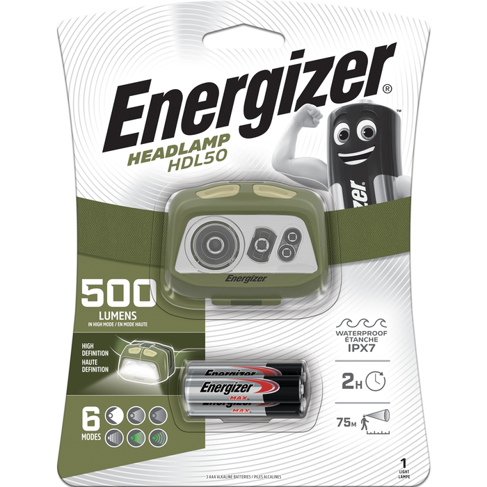 Energizer ENL Head Lamp Tier2 HDL50 500L E303836400