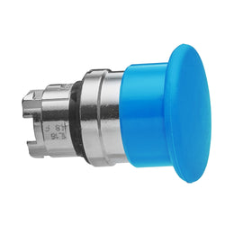 Schneider Harmony XB4, Mushroom push button head 40mm, metal, blue, 22mm, spring return