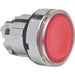 Schneider Harmony XB4, Illuminated push button head, metal, flush, red, 22mm, push-push, integral LED,