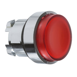 Schneider Head for illuminated push button, Harmony XB4, red projecting pushbutton 22mm mm push integral LED