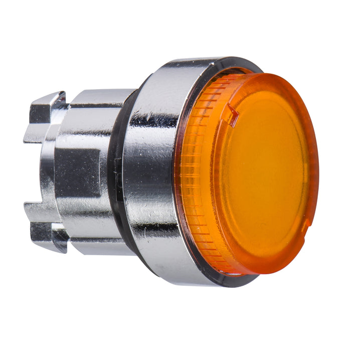 Schneider Head for illuminated push button, Harmony XB4, orange projecting pushbutton 22mm mm push integral LED