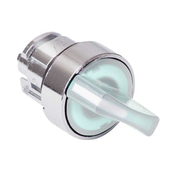 Selector Switch Head 22mm Metal 2 Position Latching Illuminated White