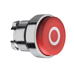 Schneider Harmony XB4, Projecting push button head 40mm, metal, red, 22mm, spring return, marked O