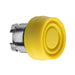 Schneider Head for non illuminated push button, Harmony XB4, yellow flush pushbutton 22mm mm spring return unmarked