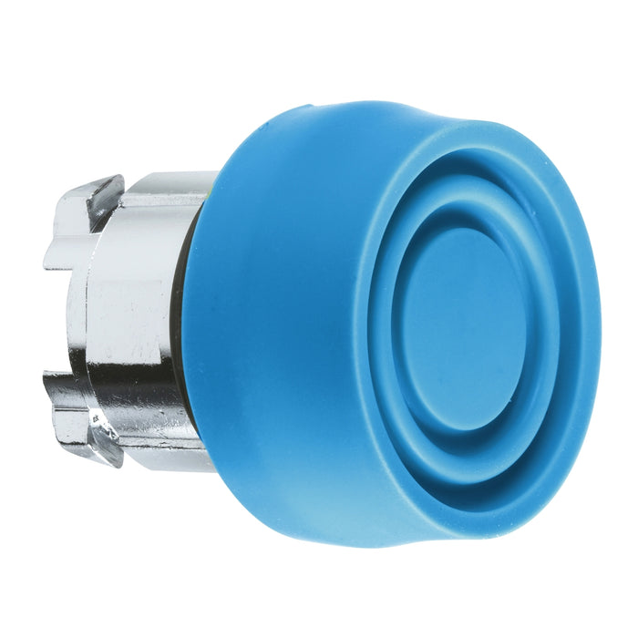 Schneider Head for non illuminated push button, Harmony XB4, blue flush pushbutton 22mm mm spring return unmarked