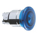 Schneider Harmony XB4, Illuminated mushroom push button head 40mm, metal, blue, 22mm, latching push-pull, integral LED